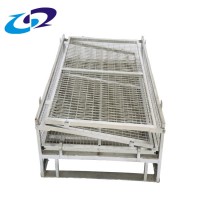 Returnable foldable metal zinc plate wire mesh steel storage cages